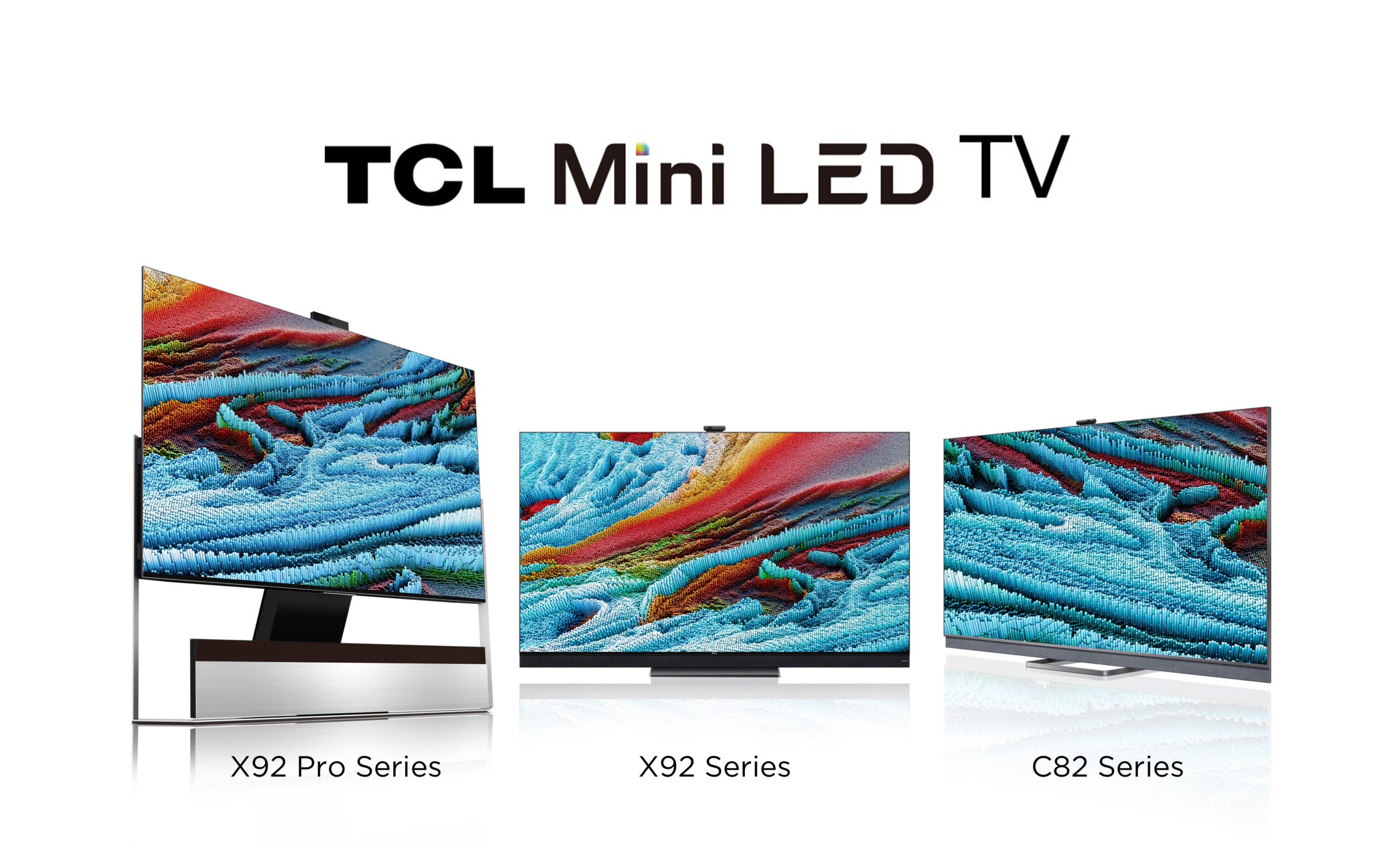 A modern living room featuring a TCL Q6C QD-Mini LED TV displaying a vibrant gaming scene and an action movie, creating an inviting atmosphere for gaming and movie enjoyment.