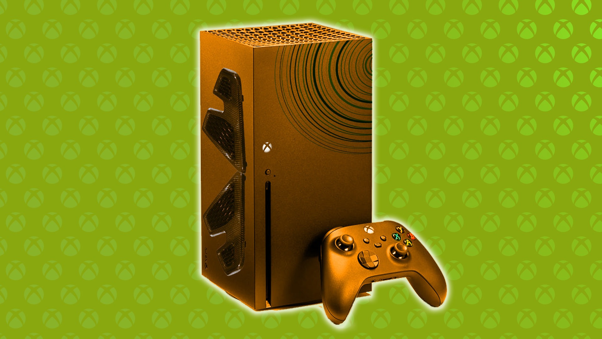 Modern visual of the new generation Xbox console and a TV-compatible gaming PC setup, reflecting a technological and aesthetic theme.