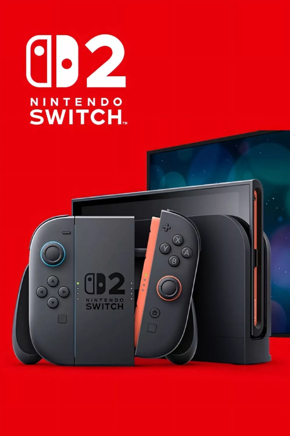 Aesthetic digital art of Nintendo Switch 2 showcasing VRR support in a futuristic setting.
