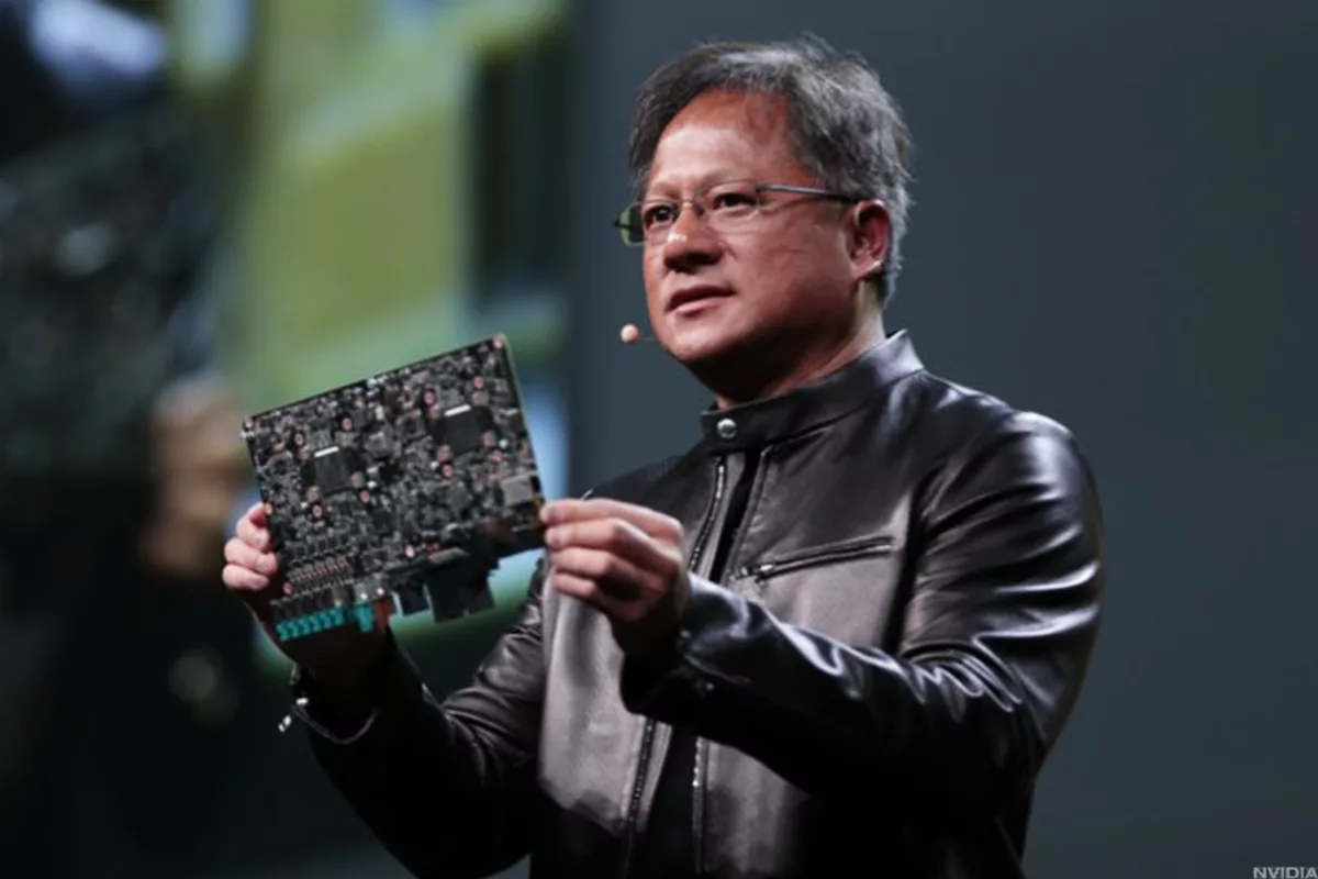 Illustration of NVIDIA CEO's visit to Taiwan showcasing technology and innovation.