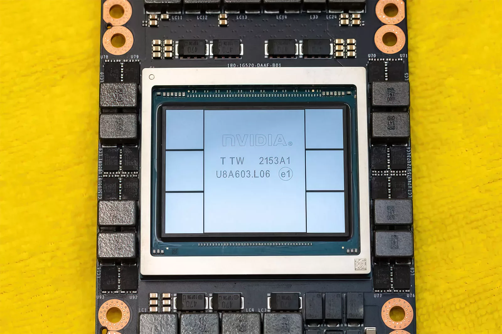 A stunning digital art representation of the NVIDIA Blackwell GPU showcasing its performance exceeding 1000 TPS, featuring futuristic and technological elements.