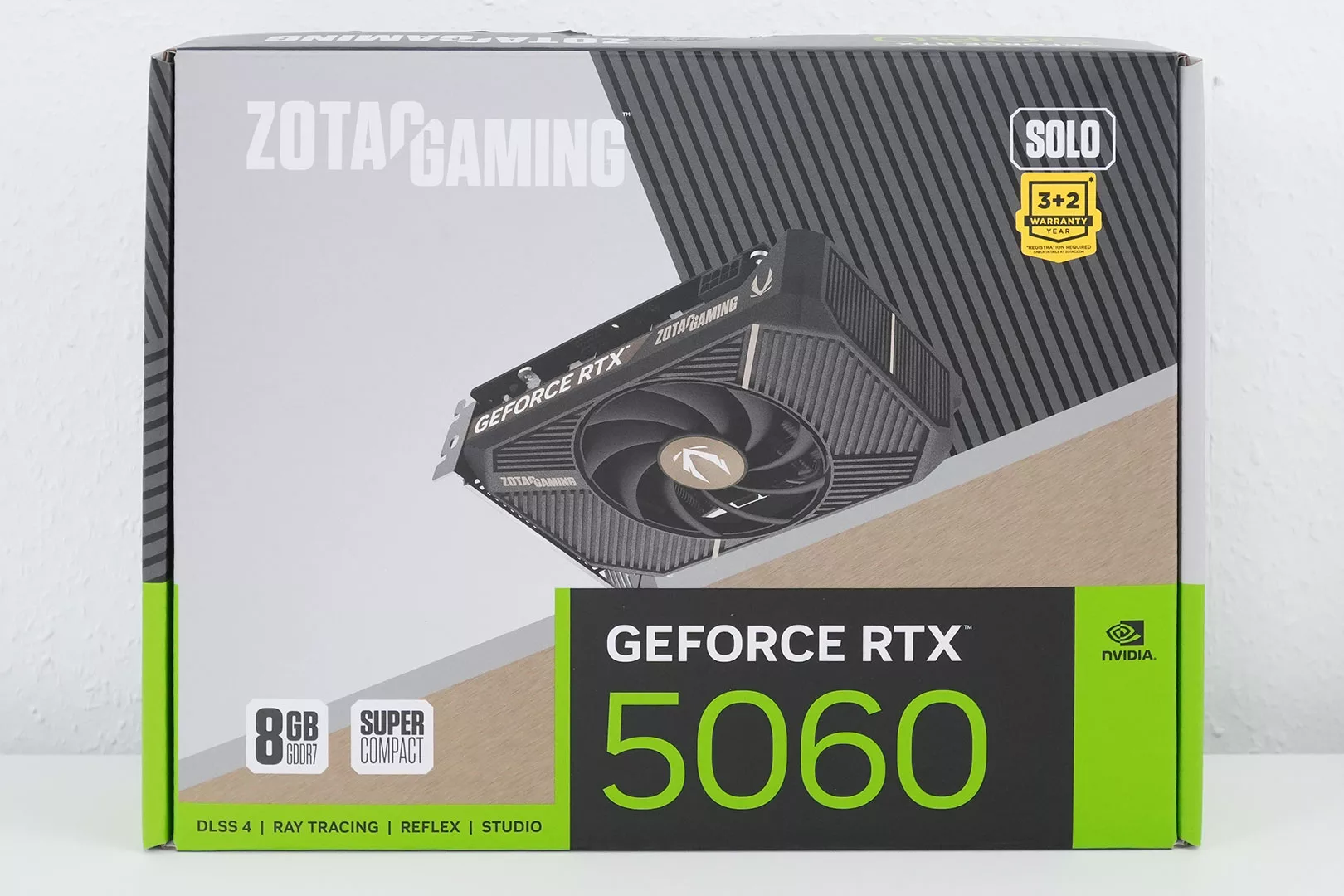 Futuristic artistic representation of NVIDIA GeForce RTX 50 series graphics card with modern design elements.