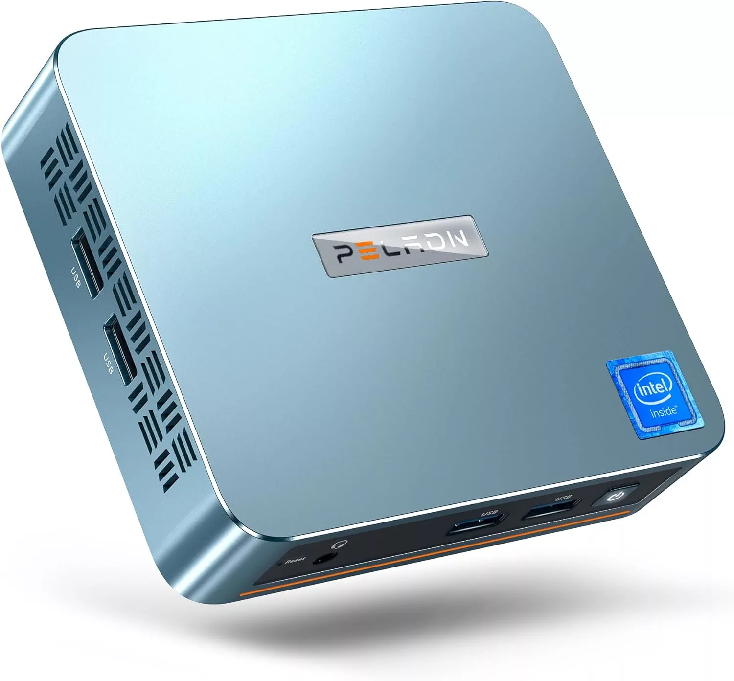 Modern aesthetic visual of PELADN YO1 Mini PC showcasing its 16-core Ryzen AI performance in an appealing tech environment.