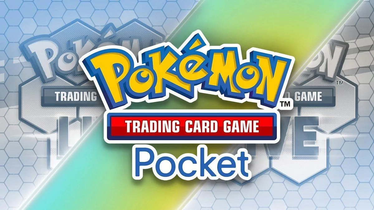 A modern and vibrant visual representation of Pokémon TCG Pocket and Celestial Guardians featuring Pokémon cards with cosmic and celestial themes.
