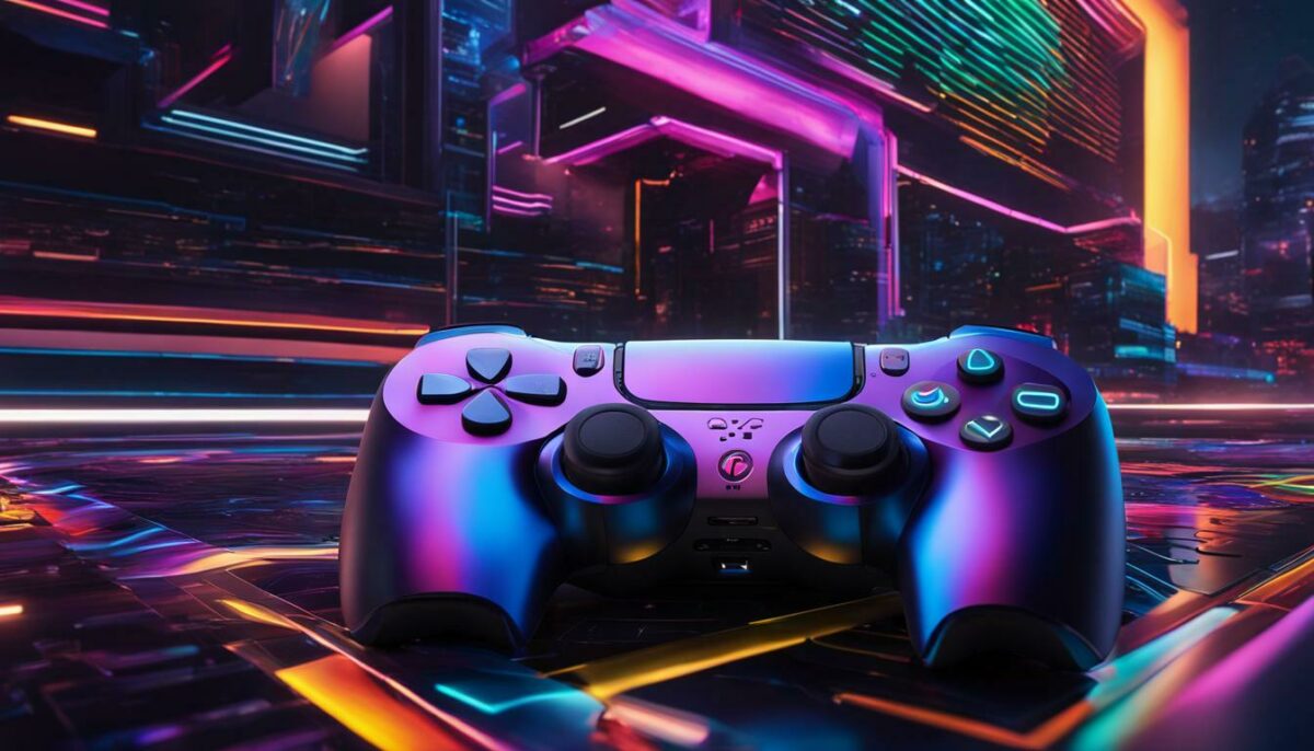Digital artwork celebrating the 30th anniversary of PlayStation with vibrant PS5 themes and nostalgic elements.