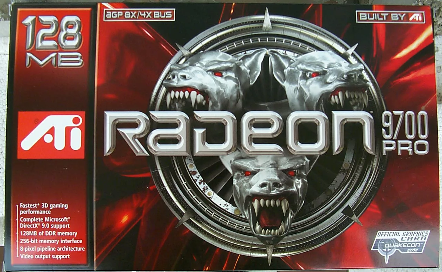 A modern and aesthetic representation of the Radeon AI PRO R9700 GPU highlighting its features and 32 GB VRAM in a technological design.