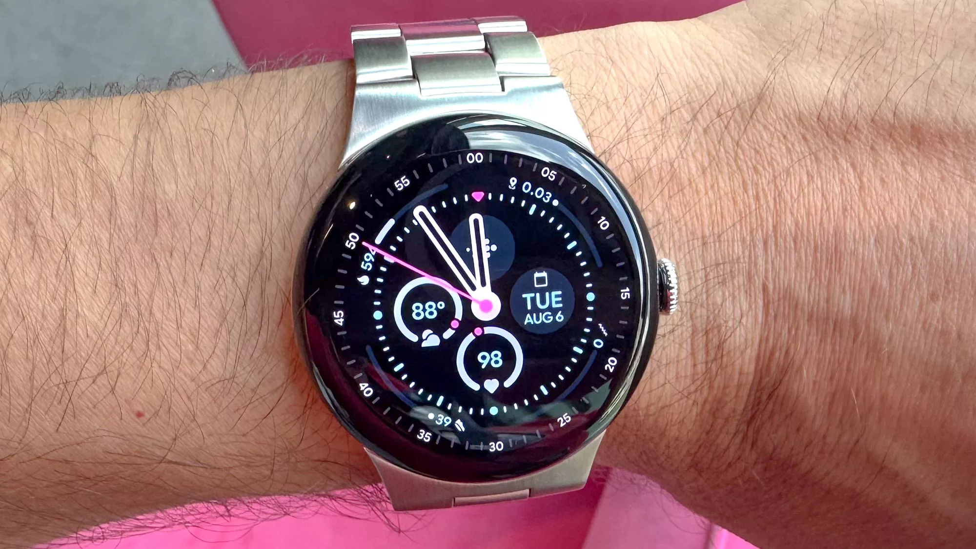A sleek and modern representation of the Galaxy Watch8 showcasing its new features and design in a technological aesthetic.