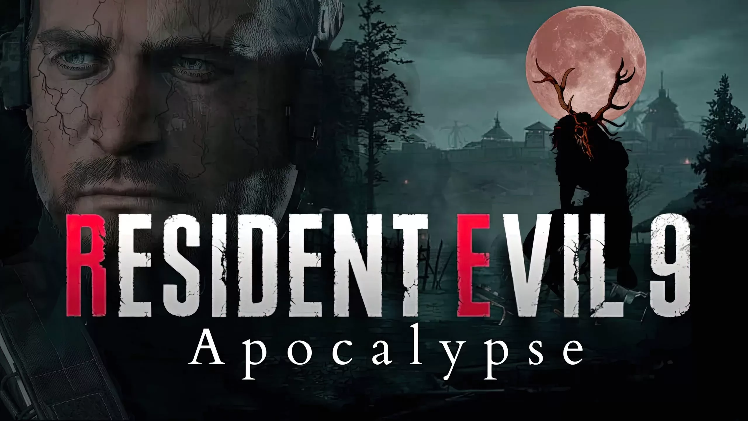 High-quality visual design for Resident Evil 9 announcement in 2025 and release in 2026, featuring futuristic horror elements.