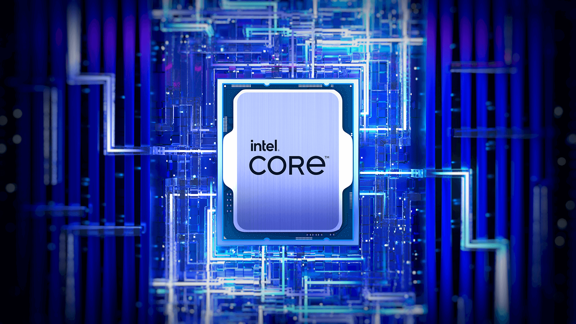 A modern graphic illustrating Intel's China Export and License Requirements with high-tech elements like microchips and cityscapes.