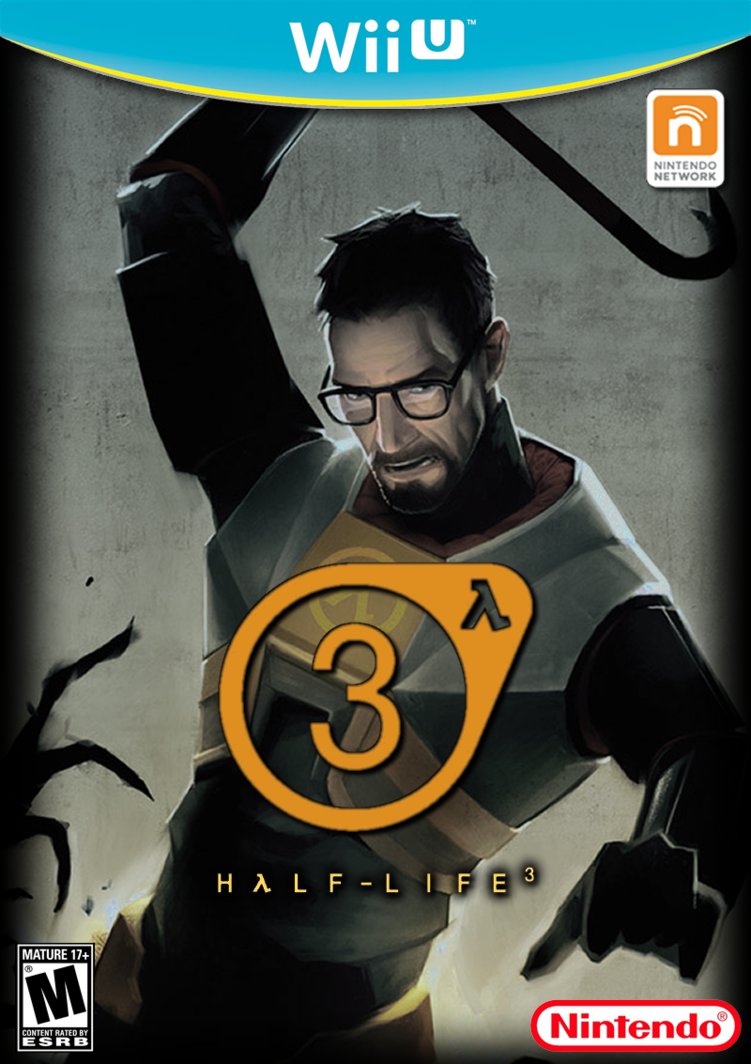 A modern and aesthetic digital illustration representing Half-Life 3's development process, featuring iconic game elements in a sci-fi setting.