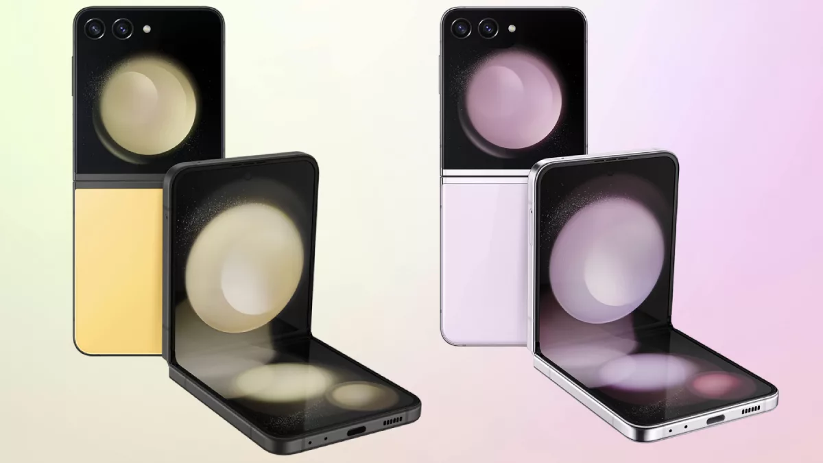 Modern digital artwork representing Galaxy Z Flip FE with Exynos 2400 processor in a sleek and technological design.