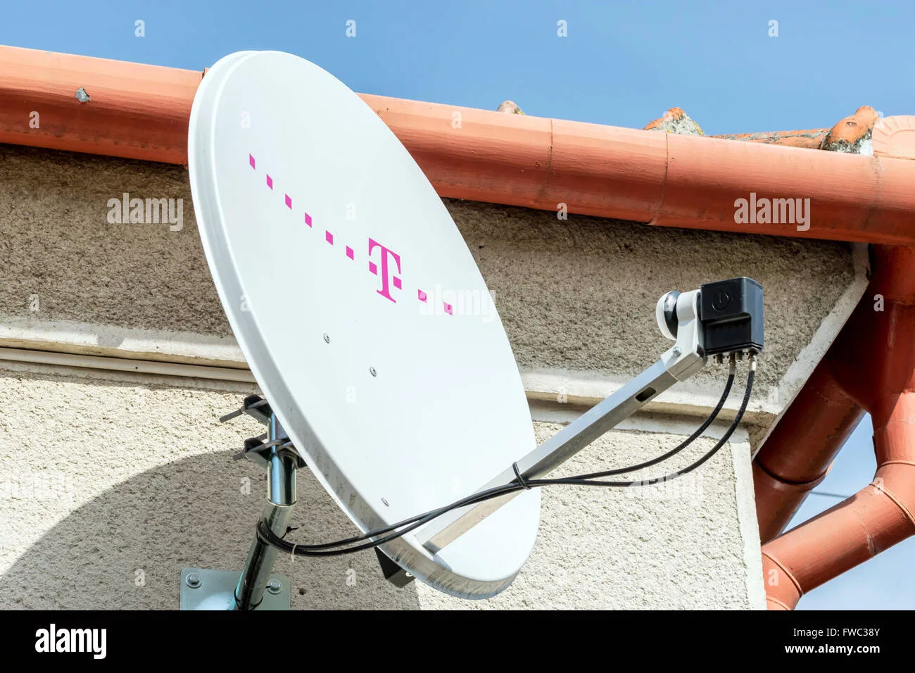 A modern artistic representation of T-Mobile T-Satellite service showcasing advanced satellite communication technology.