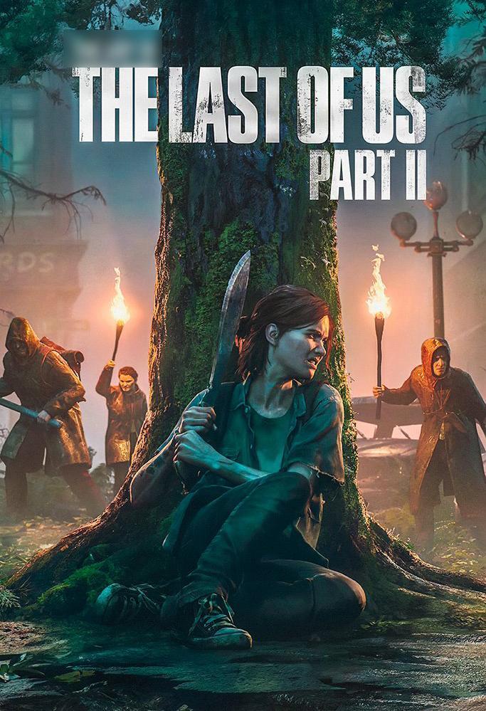 A modern and high-quality artistic representation of The Last of Us Part II Remastered for PC, showcasing a dark, engaging landscape and character elements.