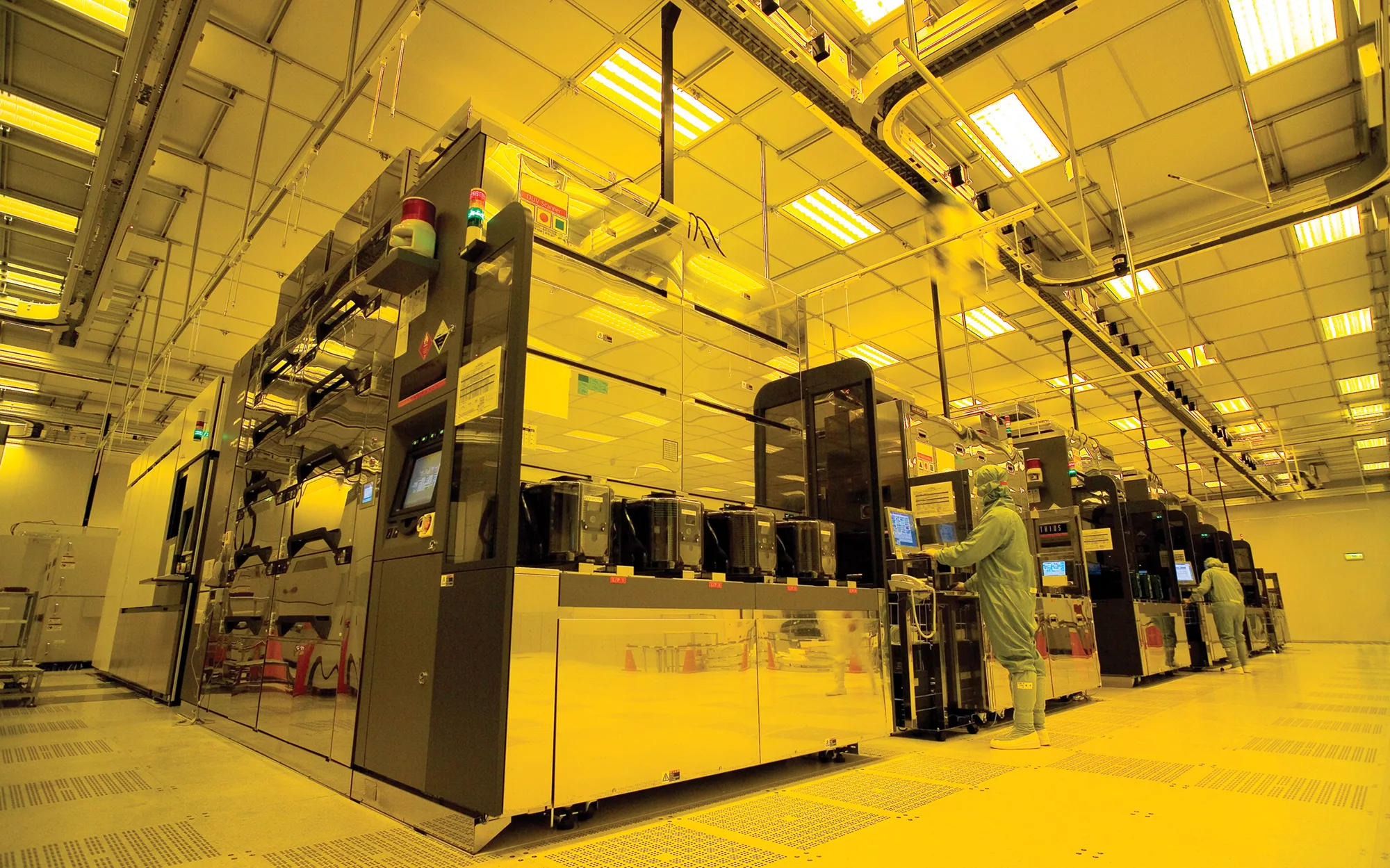 A modern representation of TSMC chip manufacturing facilities showcasing advanced technology and innovative design.