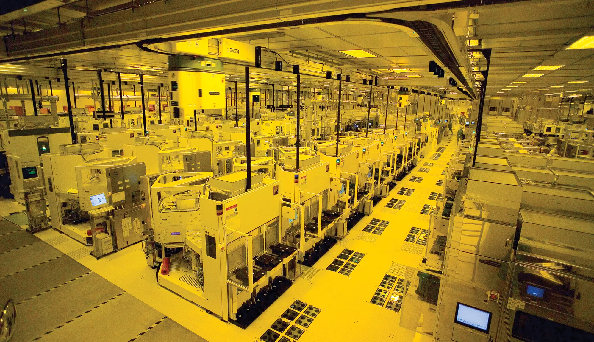 A modern design of a TSMC chip manufacturing facility showcasing advanced technology and innovation.