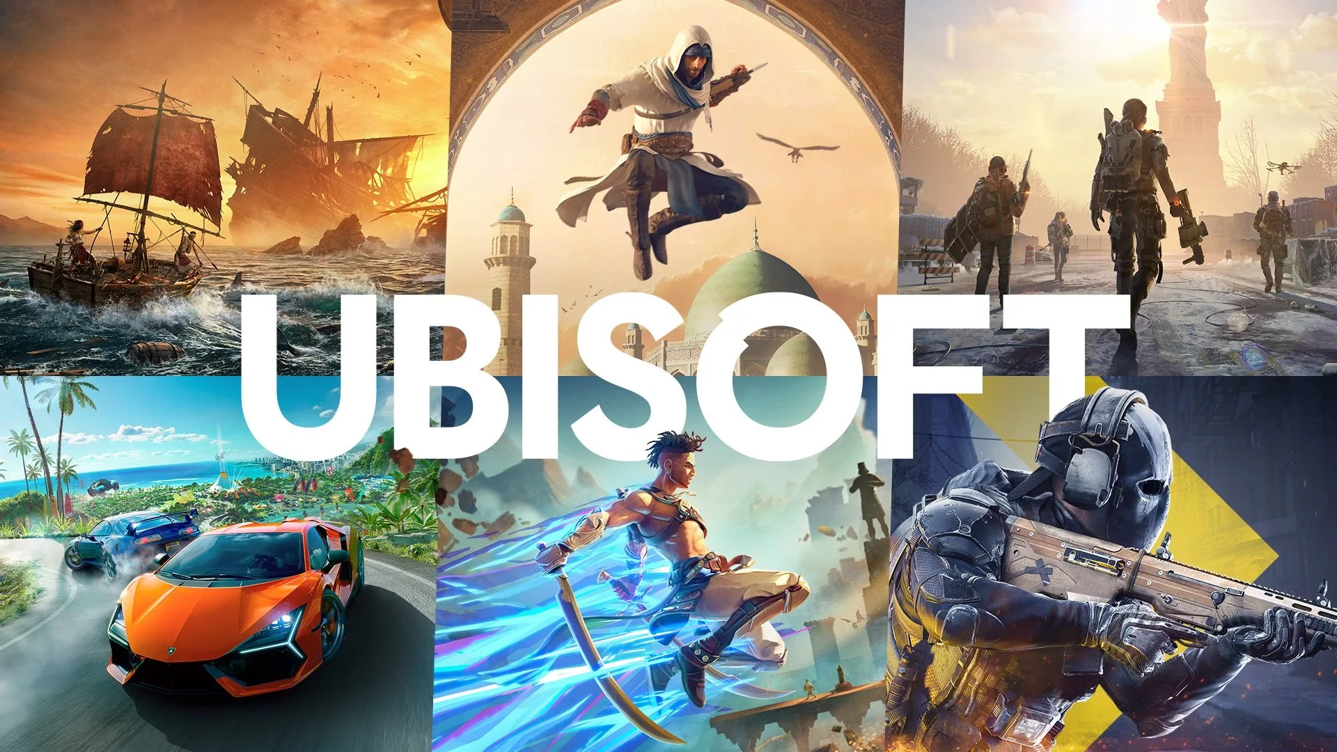 A modern digital artwork depicting the influence of Ubisoft's internet connection requirement for single-player games with a futuristic gaming setup and vibrant colors.