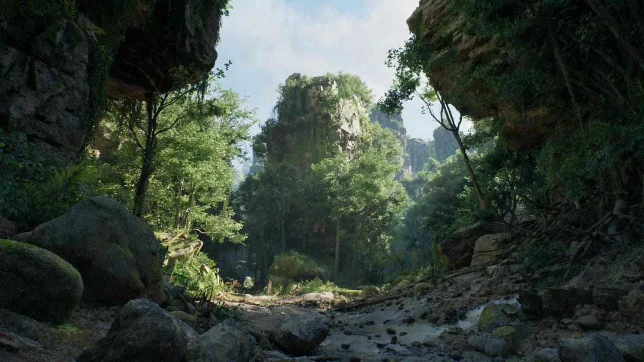 Visual representation of Unreal Engine 5.6 improvements showcasing expansive open world environments.