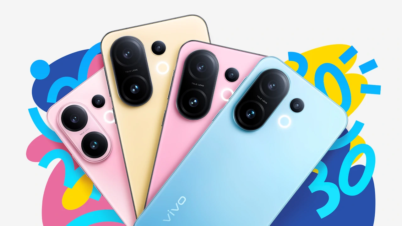 Artistic representation of the Vivo S30 Pro smartphone showcasing modern design and innovative features.