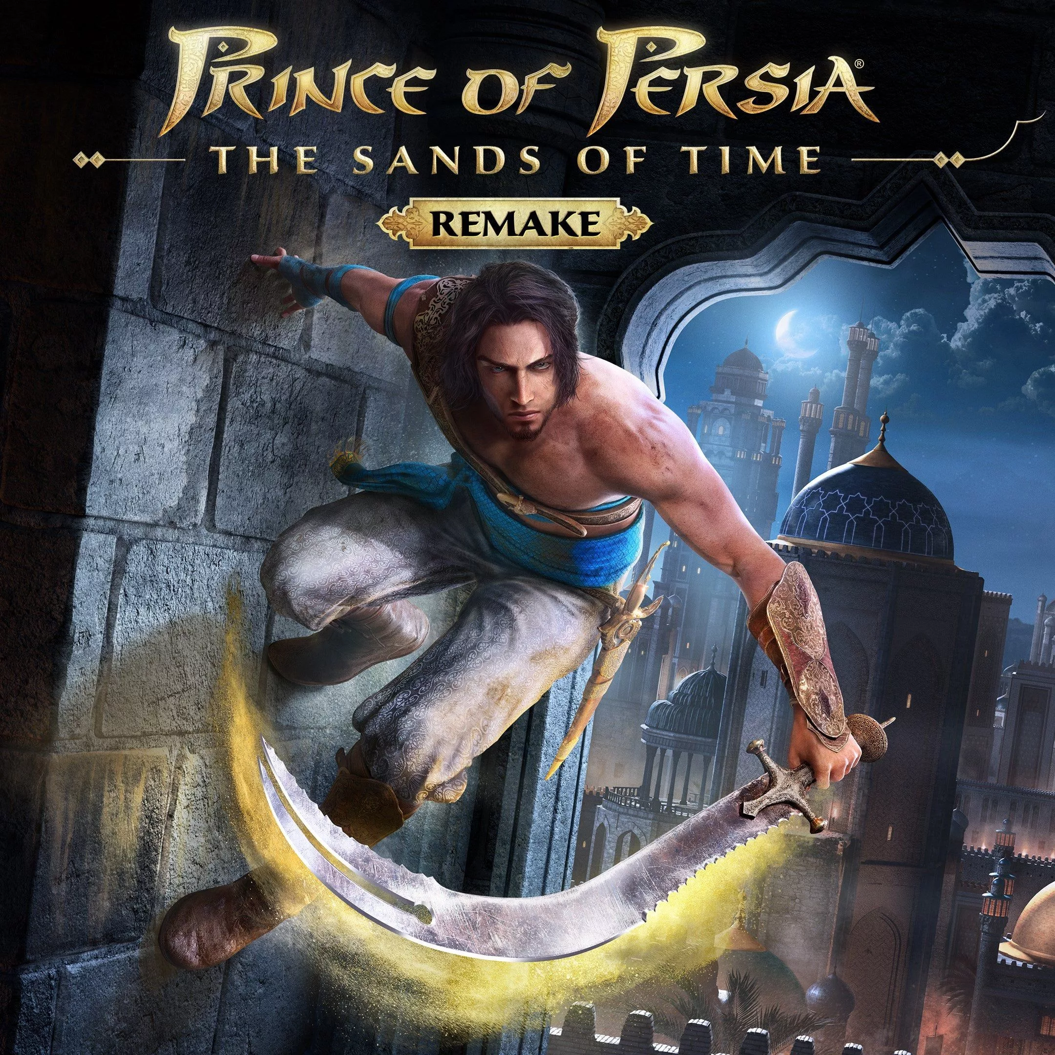 High quality artistic representation of Prince of Persia Remake, showcasing a prince character in a fantasy desert setting with ancient architecture.