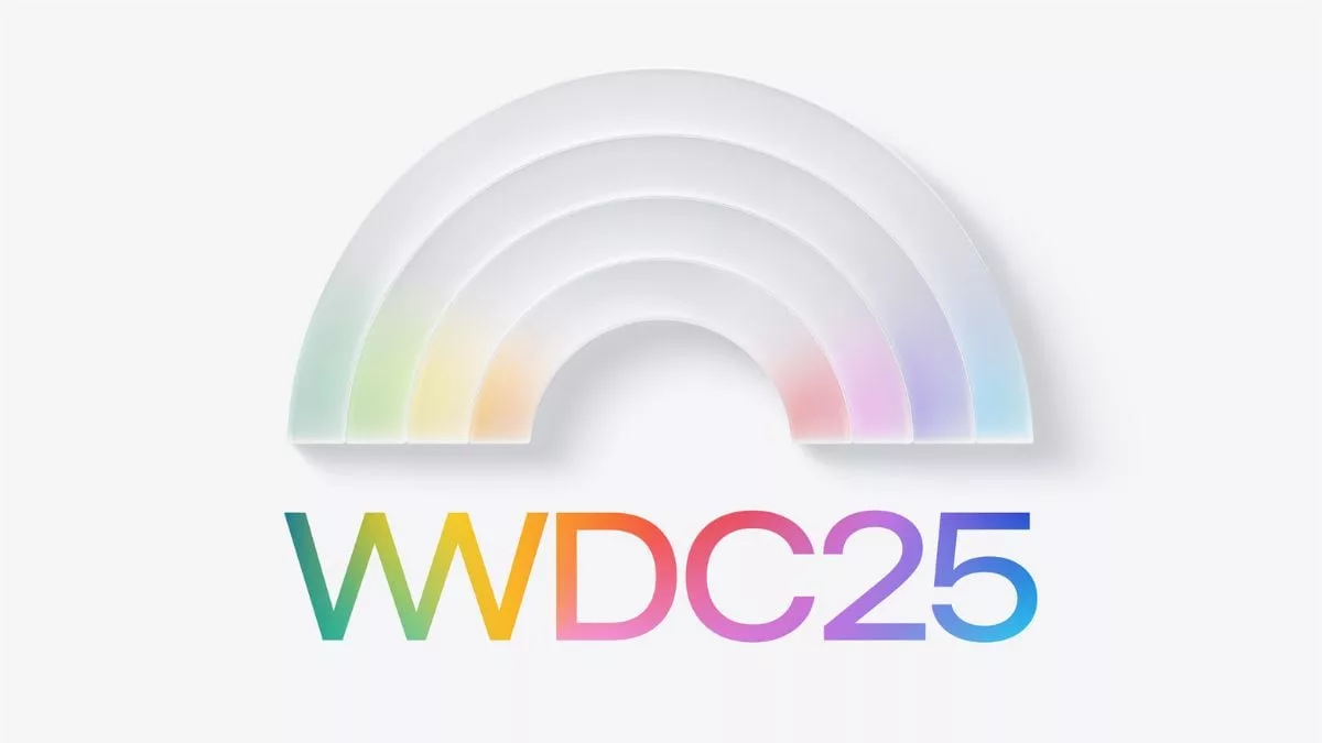Futuristic Apple WWDC 2025 artwork showcasing modern Apple devices and technology advancements.