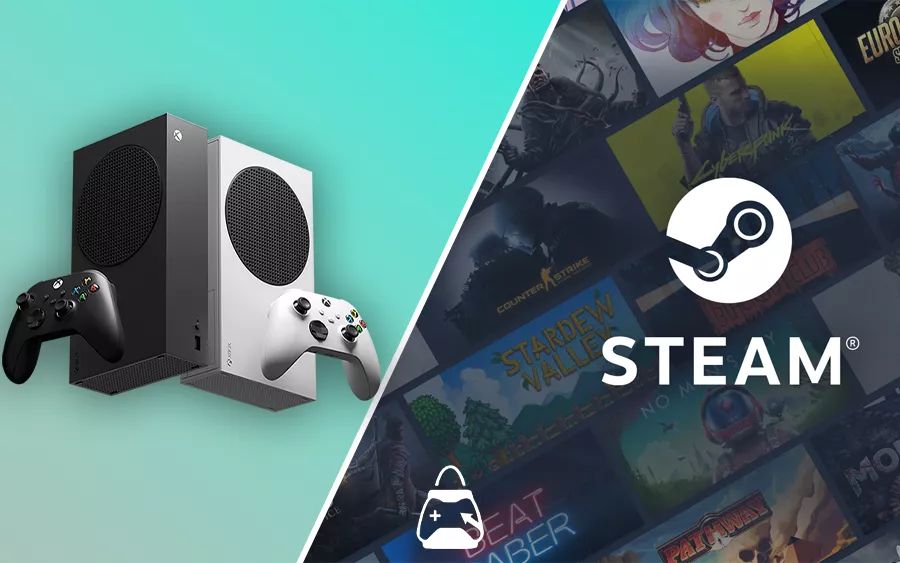 High-quality modern graphic depicting Xbox and Steam integration for next-gen consoles.