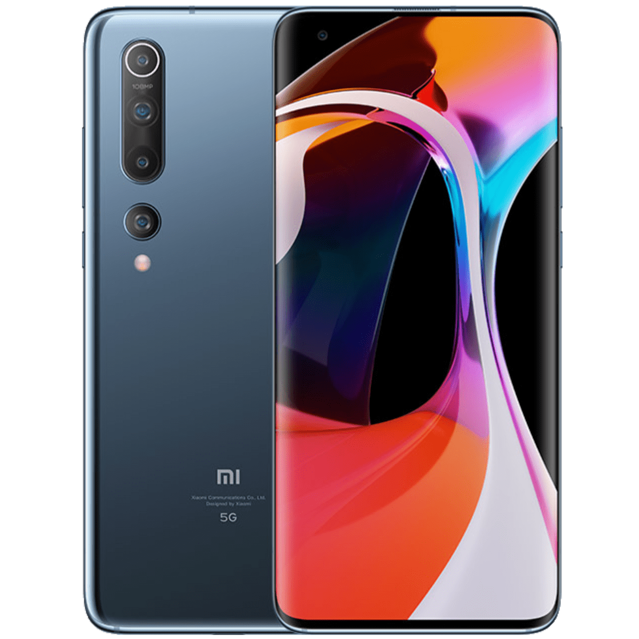 A minimalist comparison of Xiaomi Mi 10 and Huawei P40 Pro smartphones showcasing their design and features.