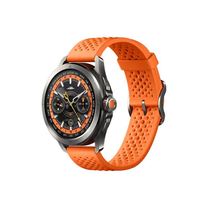 Modern and elegant Xiaomi Watch S4 displayed with a smartphone and accessories on a wooden surface.